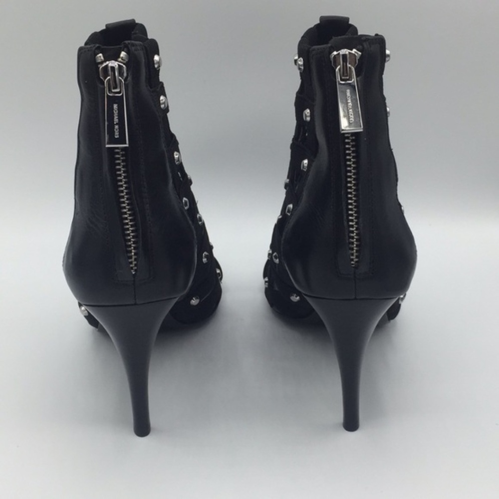 MK Michael Kors Black Shoes Sherry Studded Heels - Picture 6 of 7